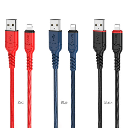 hoco X59 Victory 2.4A USB to 8 Pin Charging Data Dable, Length:2m(Black) - Normal Style Cable by hoco | Online Shopping South Africa | PMC Jewellery