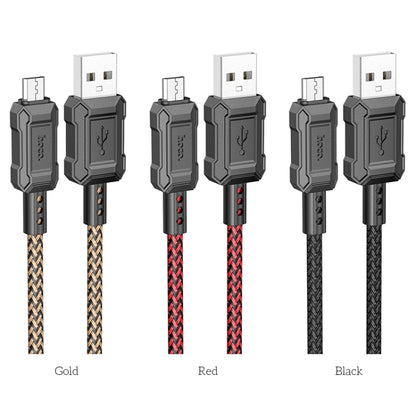 hoco X94 Leader 2.4A USB to Micro USB Charging Data Dable, Length:1m(Gold) - Micro USB Cable by hoco | Online Shopping South Africa | PMC Jewellery