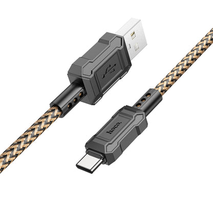 hoco X94 Leader 3A USB to USB-C / Type-C Charging Data Dable, Length:1m(Gold) - USB-C & Type-C Cable by hoco | Online Shopping South Africa | PMC Jewellery