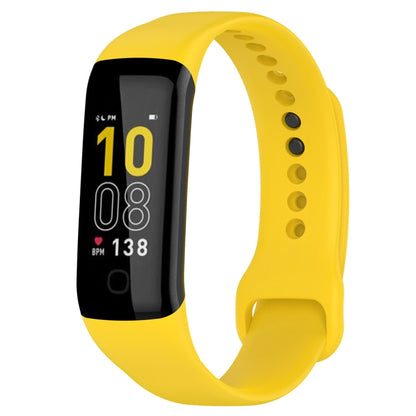 For Mambo Band 5 / 5S Solid Color Silicone Replacement Watch Band(Yellow) - Smart Wear by PMC Jewellery | Online Shopping South Africa | PMC Jewellery