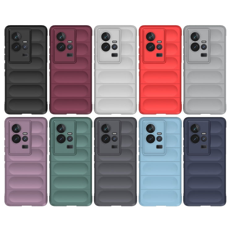 For vivo iQOO 11 5G Magic Shield TPU + Flannel Phone Case(Red) - vivo Cases by PMC TechLife | Online Shopping South Africa | PMC TechLife | Buy Now Pay Later Mobicred