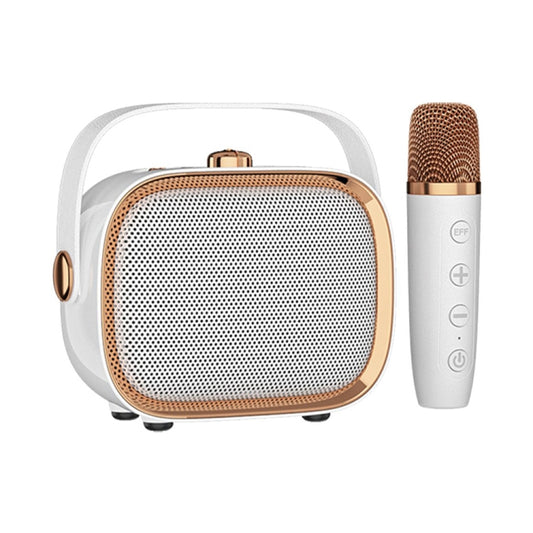 NewRixing NR138W Wireless Microphone TWS Handheld Noise Reduction Portable Smart Bluetooth Speaker(White) - Desktop Speaker by New Rixing | Online Shopping South Africa | PMC Jewellery