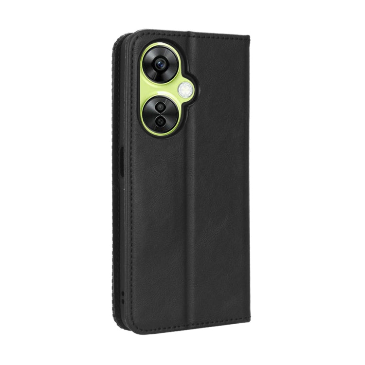 For OnePlus Nord CE 3 Lite Magnetic Buckle Retro Texture Leather Phone Case(Black) - free shipping - PMC TechLife - Order now!