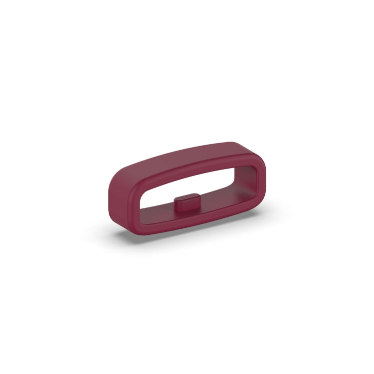 18mm 10pcs Universal Watch Band Fixed Silicone Ring Safety Buckle(Wine Red) -  by PMC Jewellery | Online Shopping South Africa | PMC Jewellery