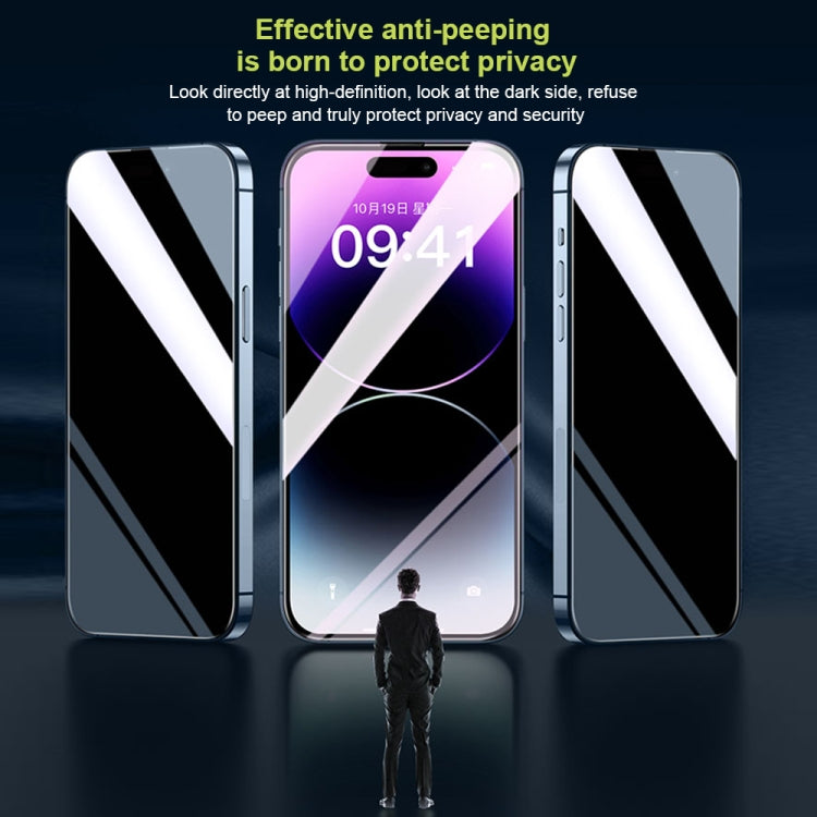 For iPhone 14 WK WTP-067 King Kong Vacha 9D Curved Privacy Tempered Glass Film(Black) - iPhone 14 Tempered Glass by WK | Online Shopping South Africa | PMC Jewellery