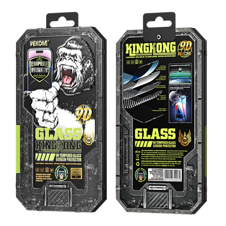 For iPhone 13 WK WTP-067 King Kong Vacha 9D Curved Privacy Tempered Glass Film(Black) - iPhone 13 Tempered Glass by WK | Online Shopping South Africa | PMC Jewellery