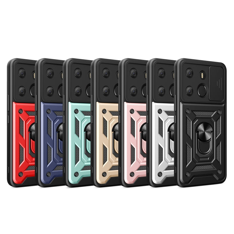 For Tecno Pop 7 Pro / Spark Go 2023 Sliding Camera Cover Design TPU+PC Protective Case(Red) - free shipping - PMC TechLife - Order now!