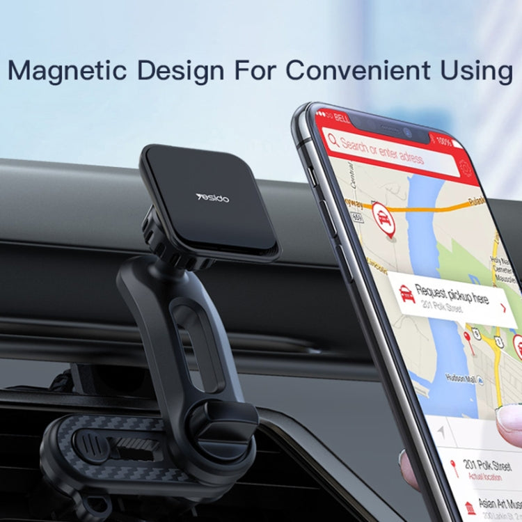 Yesido C106 Car Air Outlet Dual Clip Magsafe Magnetic Phone Navigation Holder(Black) - Car Holders by Yesido | Online Shopping South Africa | PMC Jewellery