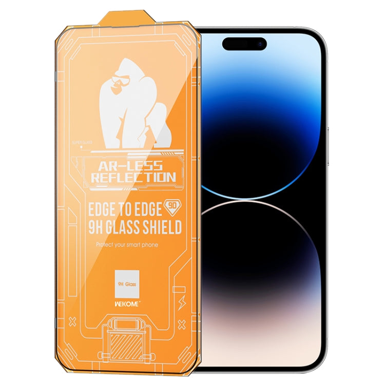 For iPhone 14 Pro WK WTP-070 King Kong Vacha 9D Curved AR Frosted Tempered Glass Film(Black) - iPhone 14 Pro Tempered Glass by WK | Online Shopping South Africa | PMC Jewellery