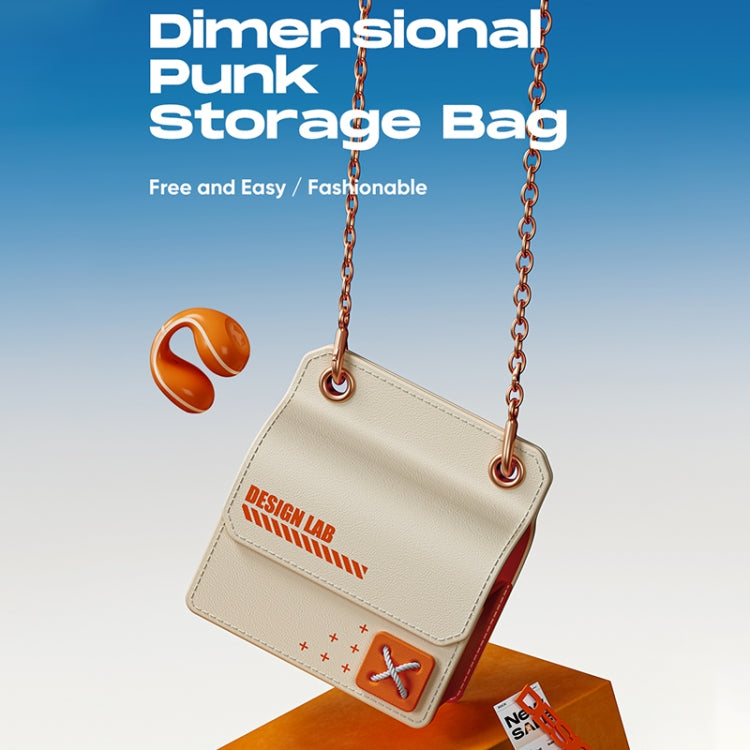 ROCK RPC3186 Dimensional Punk Bluetooth Earphone Storage Bag(Khaki) - Digital Storage Bag by ROCK | Online Shopping South Africa | PMC TechLife | Buy Now Pay Later Mobicred