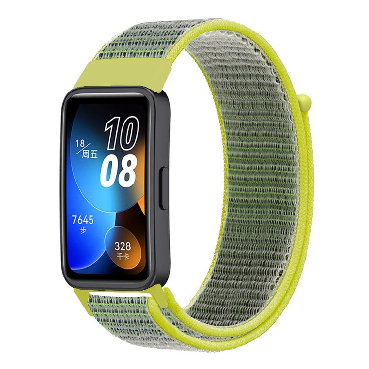 For Huawei Band 8 16mm Woven Nylon Loop Watch Band(Bright Yellow) - Watch Bands by PMC TechLife | Online Shopping South Africa | PMC TechLife