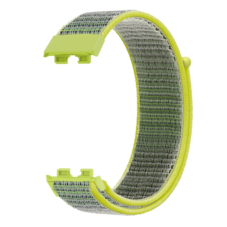 For Huawei Band 8 16mm Woven Nylon Loop Watch Band(Bright Yellow) - Watch Bands by PMC TechLife | Online Shopping South Africa | PMC TechLife