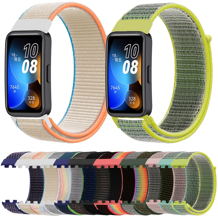 For Huawei Band 8 16mm Woven Nylon Loop Watch Band(Dark Army Blue) - Watch Bands by PMC Jewellery | Online Shopping South Africa | PMC Jewellery