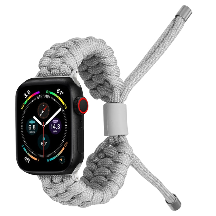 Stretch Plain Silicone Bean Watch Band For Apple Watch SE 44mm(Grey White) -  by PMC TechLife | Online Shopping South Africa | PMC TechLife