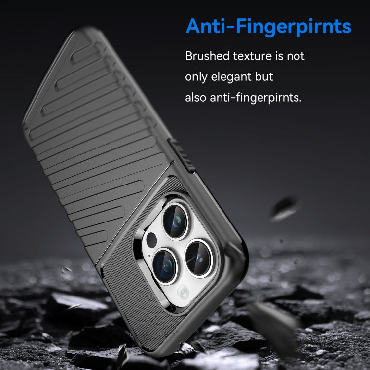 For iPhone 15 Pro Max Thunderbolt Shockproof TPU Phone Case(Black) - iPhone 15 Pro Max Cases by PMC TechLife | Online Shopping South Africa | PMC TechLife | Buy Now Pay Later Mobicred