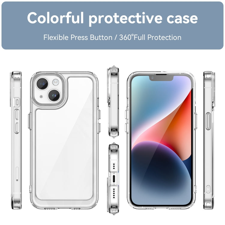 For iPhone 15 Colorful Series Acrylic + TPU Phone Case(Transparent) - iPhone 15 Cases by PMC Jewellery | Online Shopping South Africa | PMC Jewellery