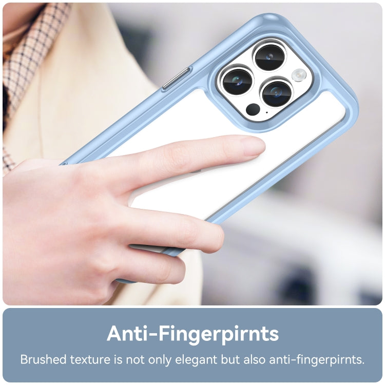 For iPhone 15 Pro Max Colorful Series Acrylic + TPU Phone Case(Blue) - iPhone 15 Pro Max Cases by PMC TechLife | Online Shopping South Africa | PMC TechLife
