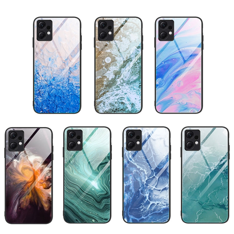 For Xiaomi Redmi Note 12 4G Global Marble Pattern Glass Protective Phone Case(Pink) - free shipping - PMC TechLife - Order now!