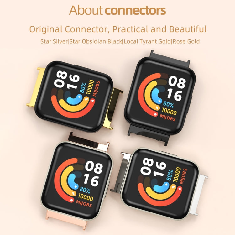 For Redmi Watch 3 Mijobs Honeycomb Texture TPU Watch Band(Midnight Blue Silver) - Watch Bands by MIJOBS | Online Shopping South Africa | PMC TechLife | Buy Now Pay Later Mobicred