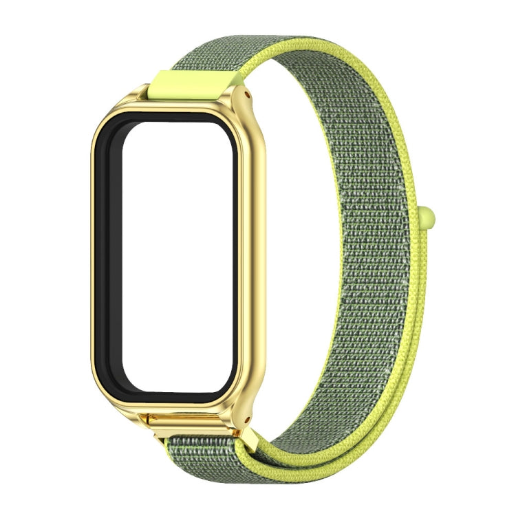 For Redmi Band 2 Mijobs Metal Shell Breathable Nylon Loop Watch Band(Bright Yellow Gold) -  by MIJOBS | Online Shopping South Africa | PMC Jewellery