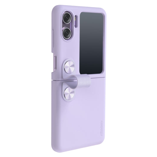 For OPPO Find N2 FlipNILLKIN Skin Feel Liquid Silicone Phone Case With Finger Strap(Purple) - Find N2 Flip Cases by NILLKIN | Online Shopping South Africa | PMC Jewellery