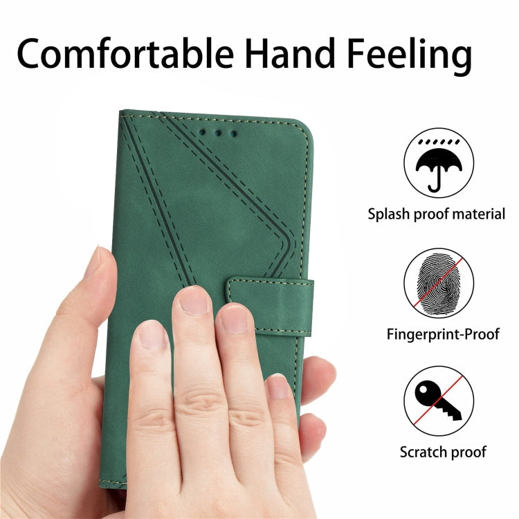 For Samsung Galaxy S22+ 5G Stitching Embossed Leather Phone Case(Green) - free shipping - PMC TechLife - Order now!