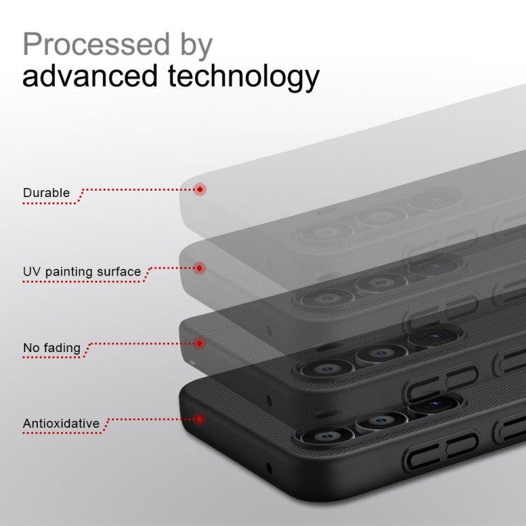 For Samsung Galaxy A35 NILLKIN Frosted PC Phone Case(Black) - Galaxy Phone Cases by NILLKIN | Online Shopping South Africa | PMC TechLife | Buy Now Pay Later Mobicred
