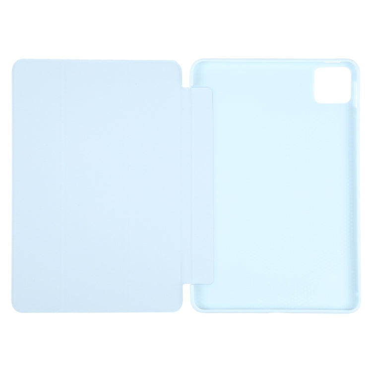 For Xiaomi Pad 6 / Pad 6 Pro Three-fold Holder Flip Tablet Leather Case(Sky Blue) - free shipping - PMC TechLife - Order now!