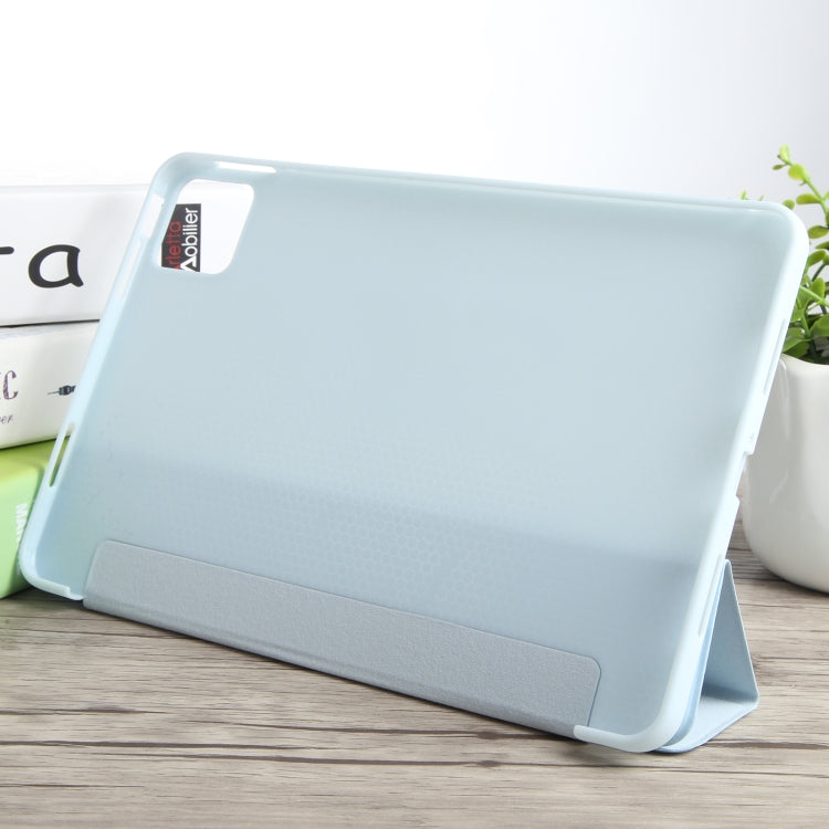 For Xiaomi Pad 6 / Pad 6 Pro Three-fold Holder Flip Tablet Leather Case(Sky Blue) - free shipping - PMC TechLife - Order now!