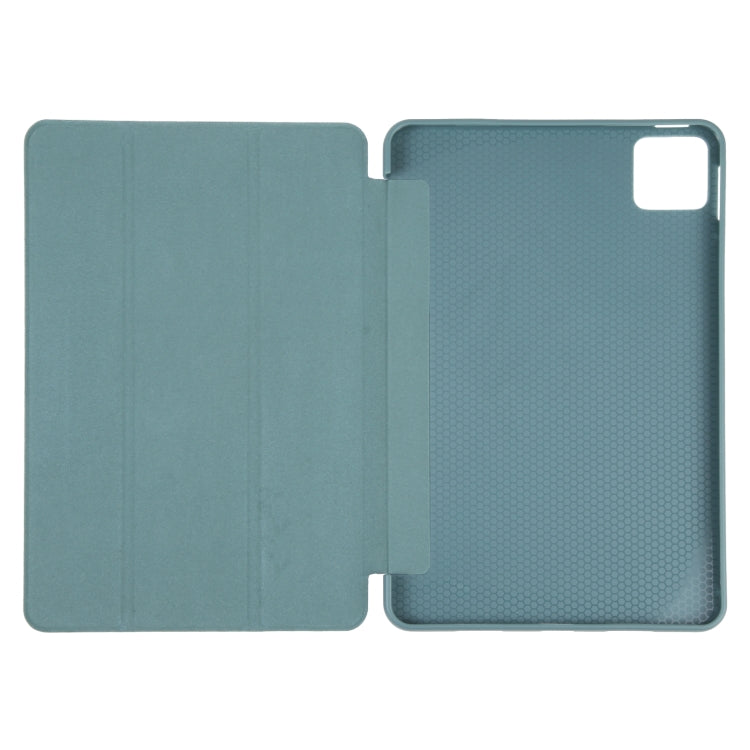 For Xiaomi Pad 6 / Pad 6 Pro Three-fold Holder Flip Tablet Leather Case(Dark Green) - free shipping - PMC TechLife - Order now!
