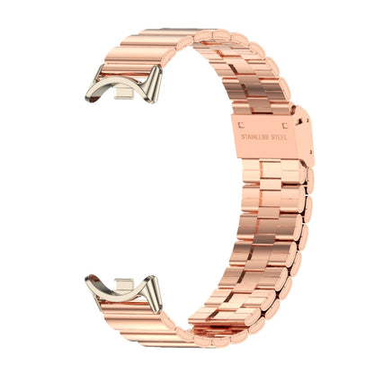 For Xiaomi Mi Band 8 Mijobs Bamboo Buckle Stainless Steel Watch Band(Rose Gold+Light Gold) -  by MIJOBS | Online Shopping South Africa | PMC Jewellery