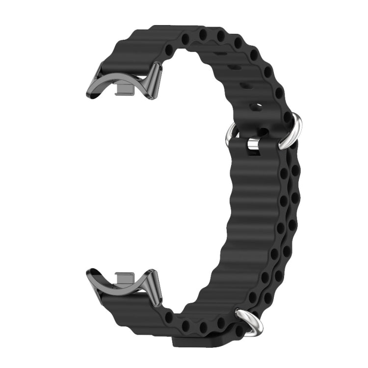 For Xiaomi Mi Band 8 Mijobs Marine Silicone Breathable Watch Band(Black) -  by MIJOBS | Online Shopping South Africa | PMC Jewellery