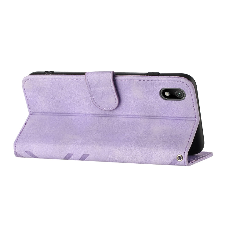 For Honor 8S Line Pattern Skin Feel Leather Phone Case(Light Purple) - free shipping - PMC TechLife - Order now!
