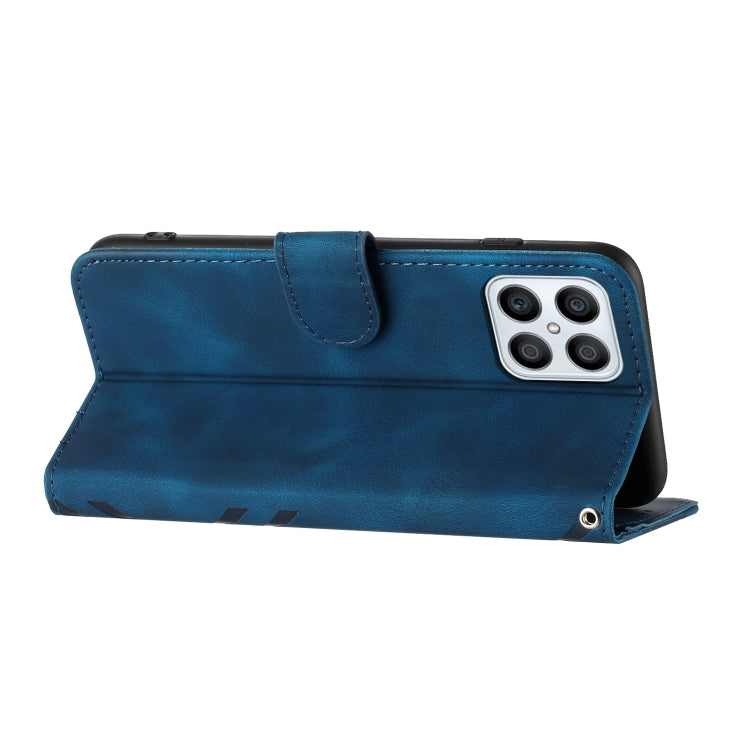 For Honor X8 4G/X30i/Play6T Pro Line Pattern Skin Feel Leather Phone Case(Royal Blue) - free shipping - PMC TechLife - Order now!