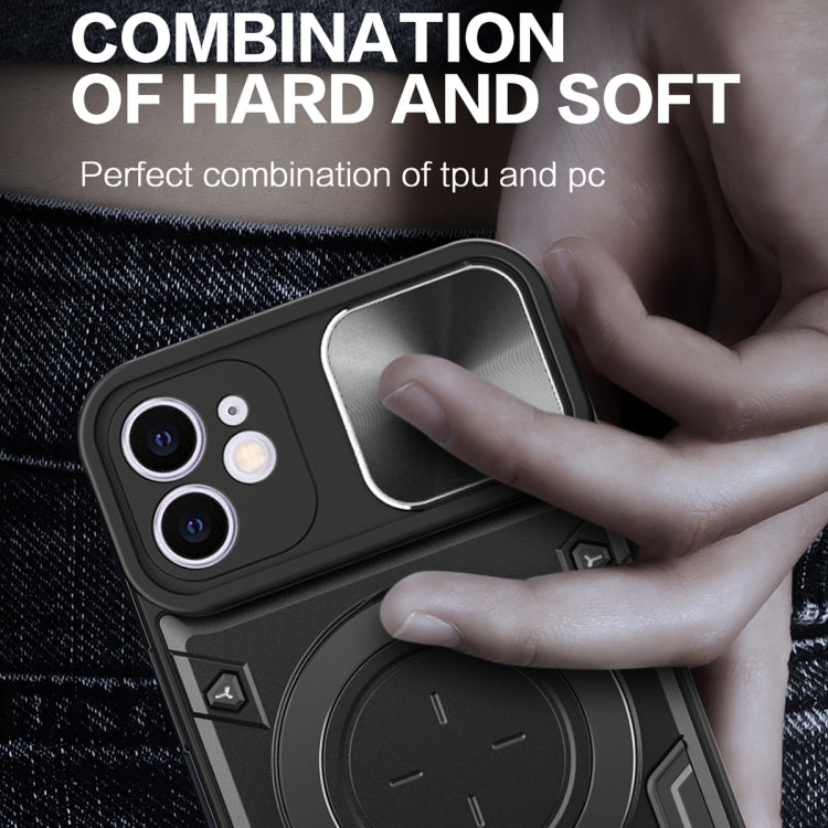 For iPhone 12 CD Texture Sliding Camshield Magnetic Holder Phone Case(Red) - free shipping - PMC TechLife - Order now!
