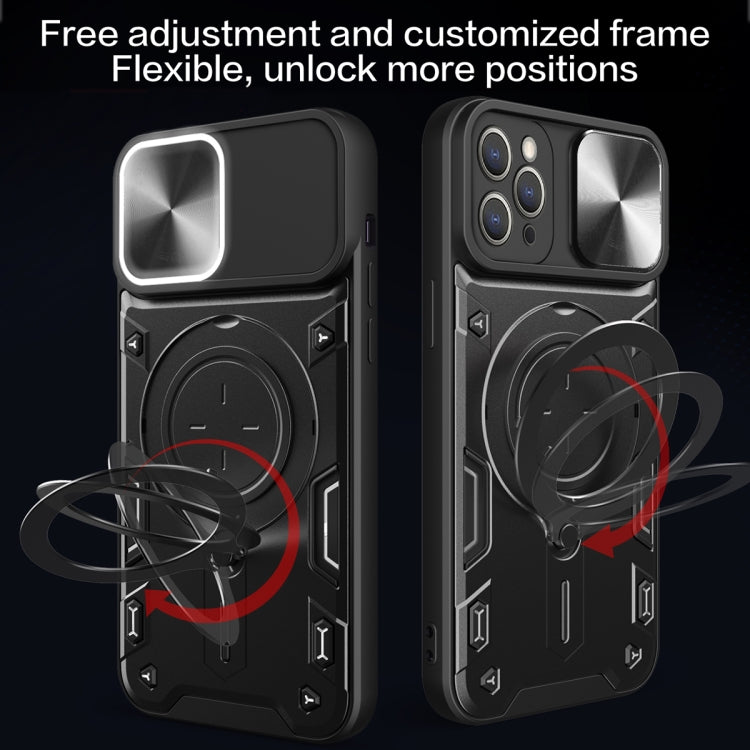 For iPhone 12 Pro CD Texture Sliding Camshield Magnetic Holder Phone Case(Red) - free shipping - PMC TechLife - Order now!
