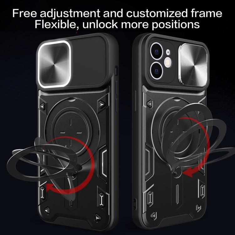 For iPhone 11 CD Texture Sliding Camshield Magnetic Holder Phone Case(Pink) - free shipping - PMC TechLife - Order now!