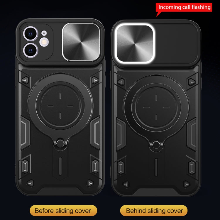 For iPhone 11 CD Texture Sliding Camshield Magnetic Holder Phone Case(Silver) - free shipping - PMC TechLife - Order now!