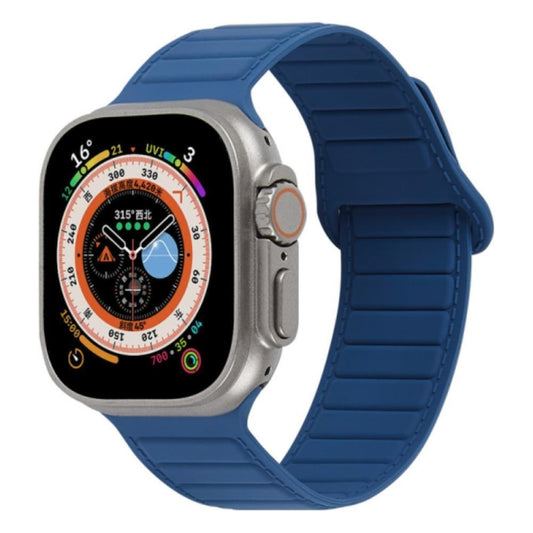 For Apple Watch 38mm Loop Magnetic Silicone Watch Band(Midnight Blue) - Watch Bands by PMC Jewellery | Online Shopping South Africa | PMC Jewellery