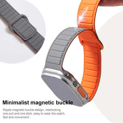 For Apple Watch 4 44mm Loop Magnetic Silicone Watch Band(Coffee Black) - Watch Bands by PMC Jewellery | Online Shopping South Africa | PMC Jewellery