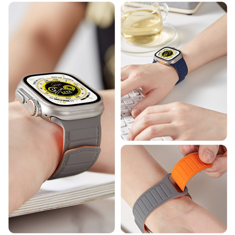 For Apple Watch 4 40mm Loop Magnetic Silicone Watch Band(Navy Blue) - Watch Bands by PMC TechLife | Online Shopping South Africa | PMC TechLife
