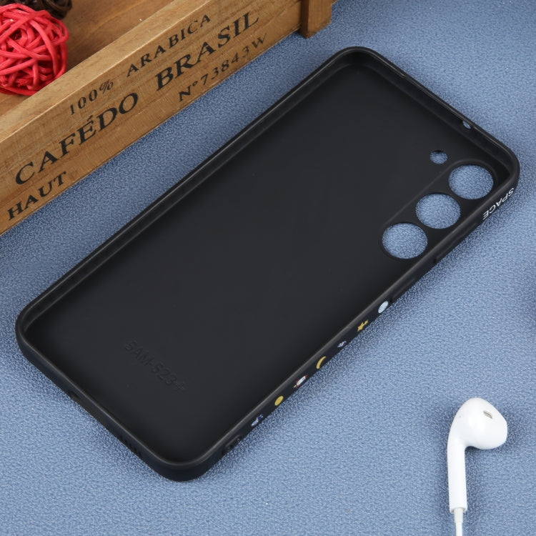 For Samsung Galaxy A02 Astronaut Pattern Silicone Straight Edge Phone Case(Planet Landing-Black) - free shipping - PMC TechLife - Order now!