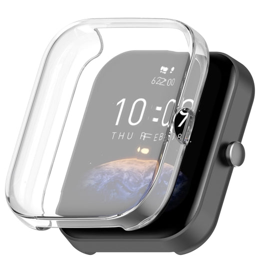 For Amazfit Bip 3 / Bip 3 Pro Universal Full Coverage TPU Electroplating Watch Protective Case(Transparent) - Watch Cases by PMC Jewellery | Online Shopping South Africa | PMC Jewellery