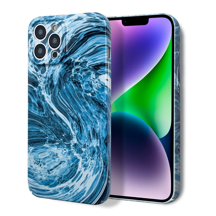 For iPhone 11 Pro Max Marble Pattern Phone Case(Navy Blue White) - iPhone 11 Pro Max Cases by PMC Jewellery | Online Shopping South Africa | PMC Jewellery