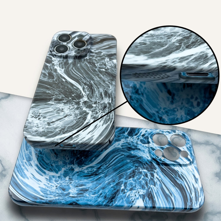 For iPhone 14 Pro Marble Pattern Phone Case(Blue White) - iPhone 14 Pro Cases by PMC Jewellery | Online Shopping South Africa | PMC Jewellery