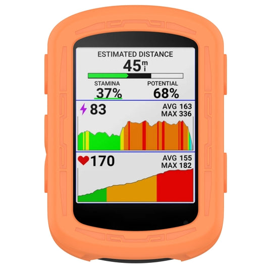 For Garmin Edge 840 / Edge 540 Stopwatch Armor Silicone Protective Case(Orange) - Watch Cases by PMC Jewellery | Online Shopping South Africa | PMC Jewellery