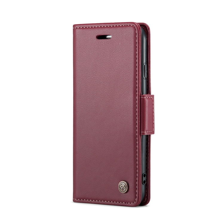 For iPhone SE 2022/SE 2020/6/7/8 CaseMe 023 Butterfly Buckle Litchi Texture RFID Anti-theft Leather Phone Case(Wine Red) - More iPhone Cases by CaseMe | Online Shopping South Africa | PMC Jewellery