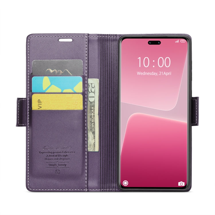 For Xiaomi 13 Lite CaseMe 023 Butterfly Buckle Litchi Texture RFID Anti-theft Leather Phone Case(Pearly Purple) - 13 Lite Cases by CaseMe | Online Shopping South Africa | PMC Jewellery