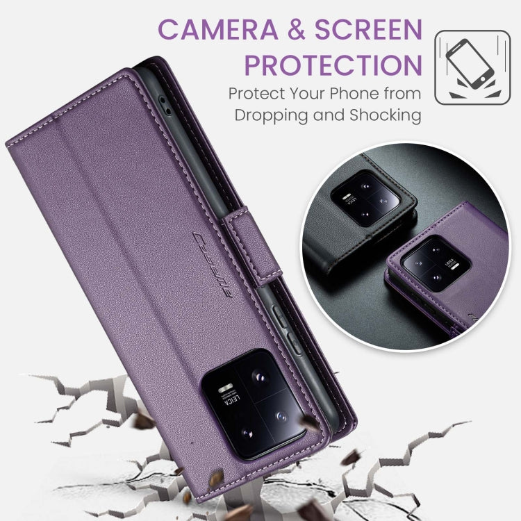 For Xiaomi 13 Pro CaseMe 023 Butterfly Buckle Litchi Texture RFID Anti-theft Leather Phone Case(Pearly Purple) - 13 Pro Cases by CaseMe | Online Shopping South Africa | PMC Jewellery