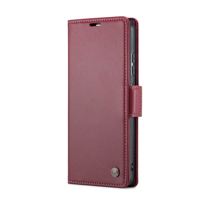 For Xiaomi Mi 11 Lite CaseMe 023 Butterfly Buckle Litchi Texture RFID Anti-theft Leather Phone Case(Wine Red) - Xiaomi Cases by CaseMe | Online Shopping South Africa | PMC Jewellery